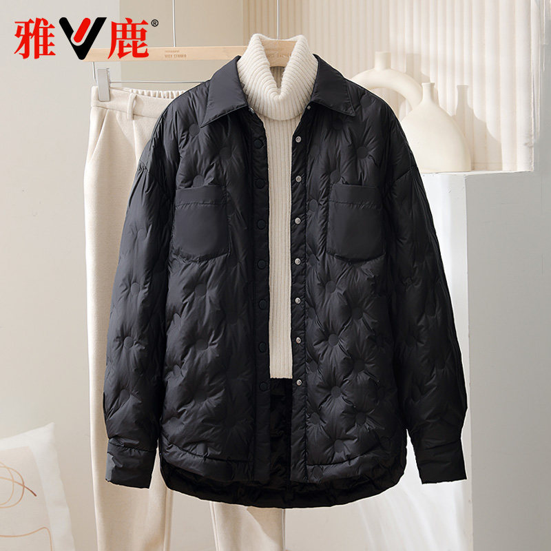 韩版中长款早春羽绒服