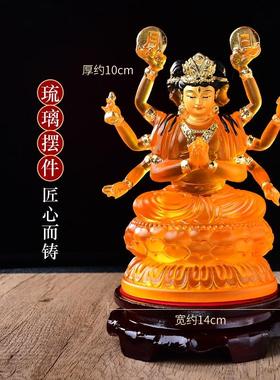 斗母星君像树脂汉白玉彩绘摆件