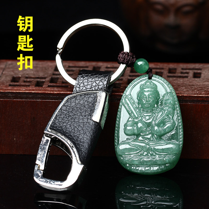 天然东陵玉本命佛吊坠虚空藏大日颈饰