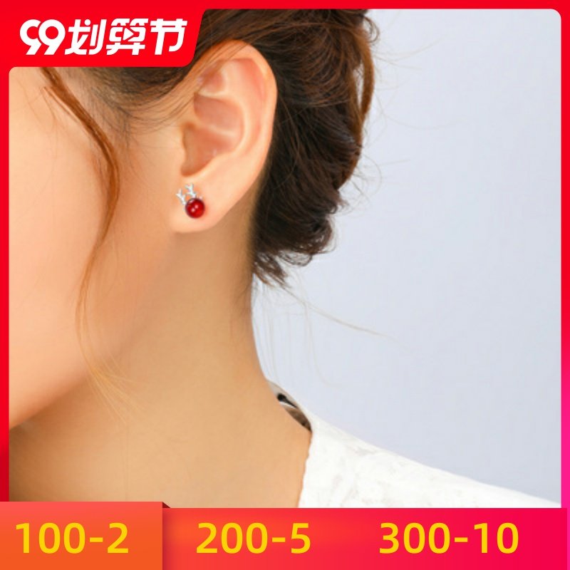 潮纯耳饰钉女元素施华感耳洛世奇采用高级有你2020年一鹿新款