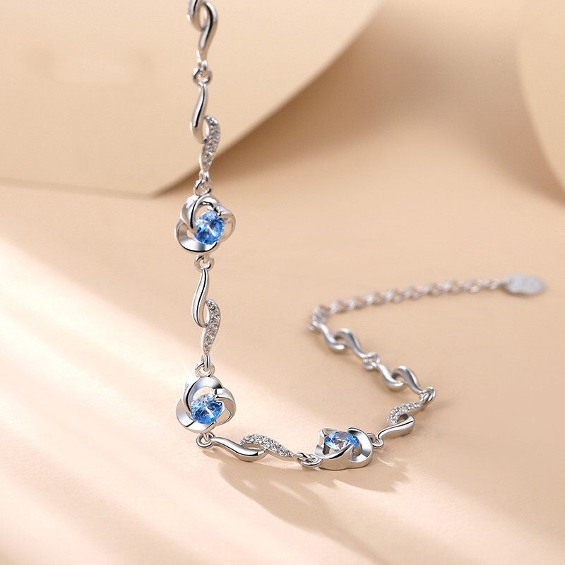 时尚手链ins华洛世奇情人锆轻奢女学生饰品设计520小众镶施三叶草