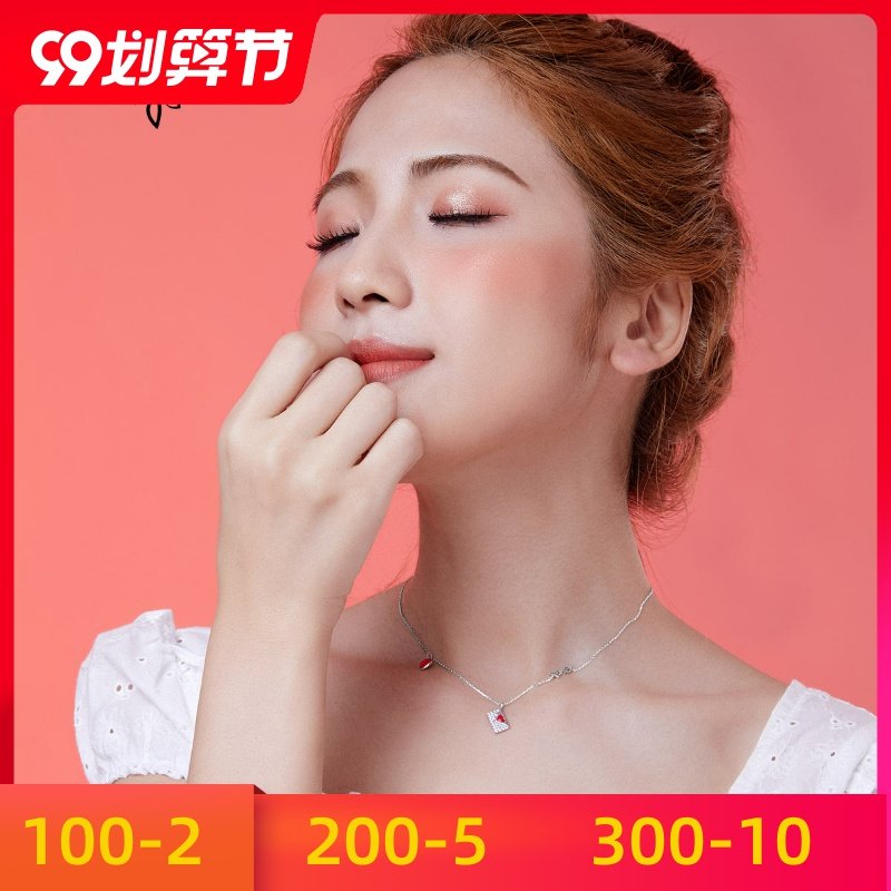 纯银设计感潮网品牌项链女华洛锁骨链采施小众小众爱心世奇轻奢