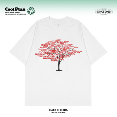 【Money Tree发财树】原创潮牌创意设计感男女趣味美式复古T恤