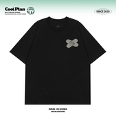 潮小众男女T恤 创意小众简约无性别休闲宽松短袖 ok创口贴美式