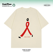 城市漫步美式 涂鸦创意潮牌t恤 嘻哈高街小众夏季 CoolPlan 短袖