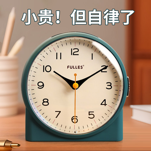 小闹钟手感漆夜灯、静音