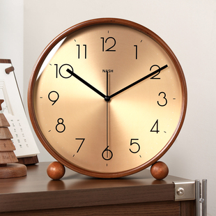 复古实木摆台式座钟客厅2026新款桌面钟表时钟摆件高级感挂墙摆钟