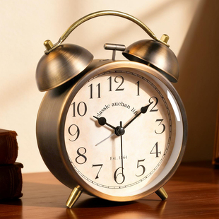 钟表强力叫醒 儿童静音老式 美式 复古闹钟学生专用起床神器2026新款