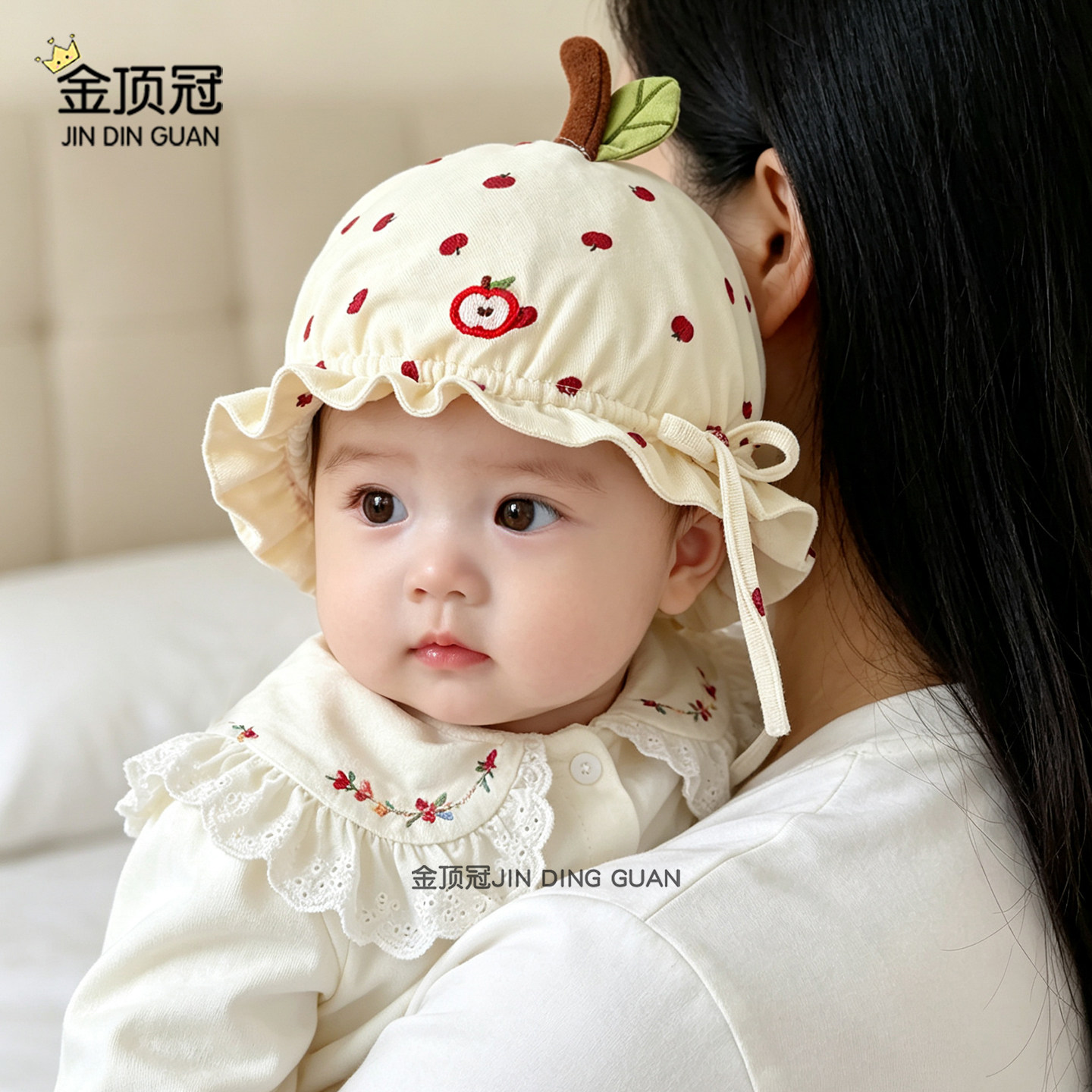 超萌护囟门小月龄新生儿遮阳胎帽图片