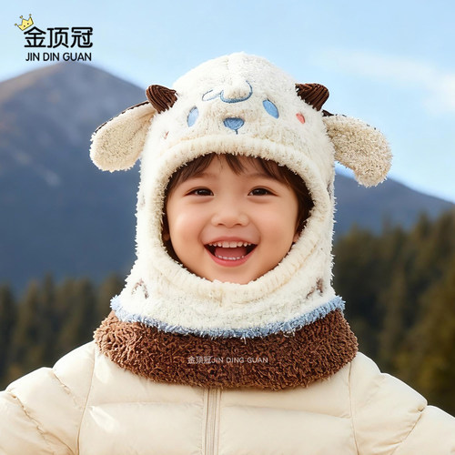 儿童帽子秋冬季保暖加厚毛绒帽