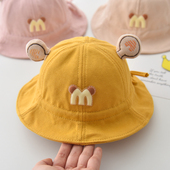婴幼儿可调节太阳帽时尚 宝宝渔夫帽春秋季 韩版 百搭男女童防晒盆帽