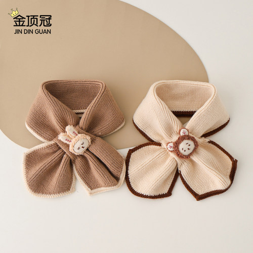 宝宝围巾秋冬季女婴儿保暖围脖