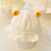 婴儿帽子春秋新款 男女宝宝渔夫帽小月龄胎帽新生儿外出遮阳护囟门