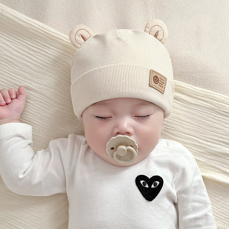 新生儿胎帽秋冬新款a类无骨胎帽男女宝宝小月龄初生护囟门帽可爱