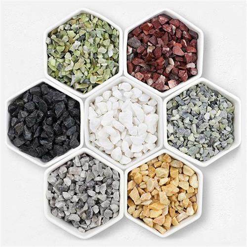 水磨石石子枯山水石子白彩色砾石洗米石庭院碎石头粒水洗石小石子