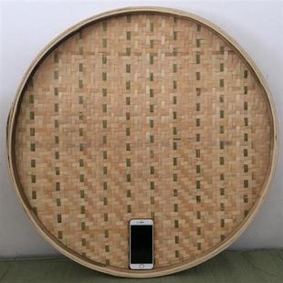 竹制品C11247大全家用制编筛织竹簸子圆形箕无孔有孔手工竹编品u.