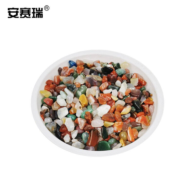小玛瑙碎石（5kg）碎石天然五色五彩玛瑙雨花石摆件鱼缸小i.