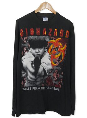 美式古着vintage ales From the Hard Side恶灵古堡乐团长袖T恤衫