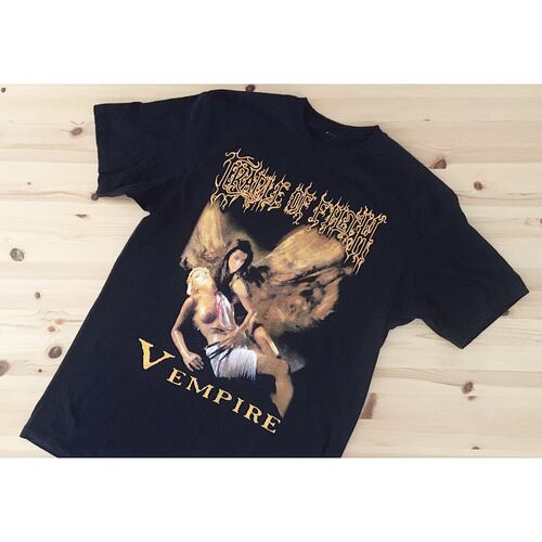 复古怀旧嘻哈短袖街头T恤vintage Cradle of​ filth恶灵天摇滚