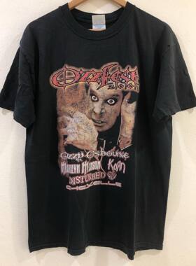美式古着Vintage 复古2003Ozzy Osbourne巡演Ozzfest 乐队T恤 Kor