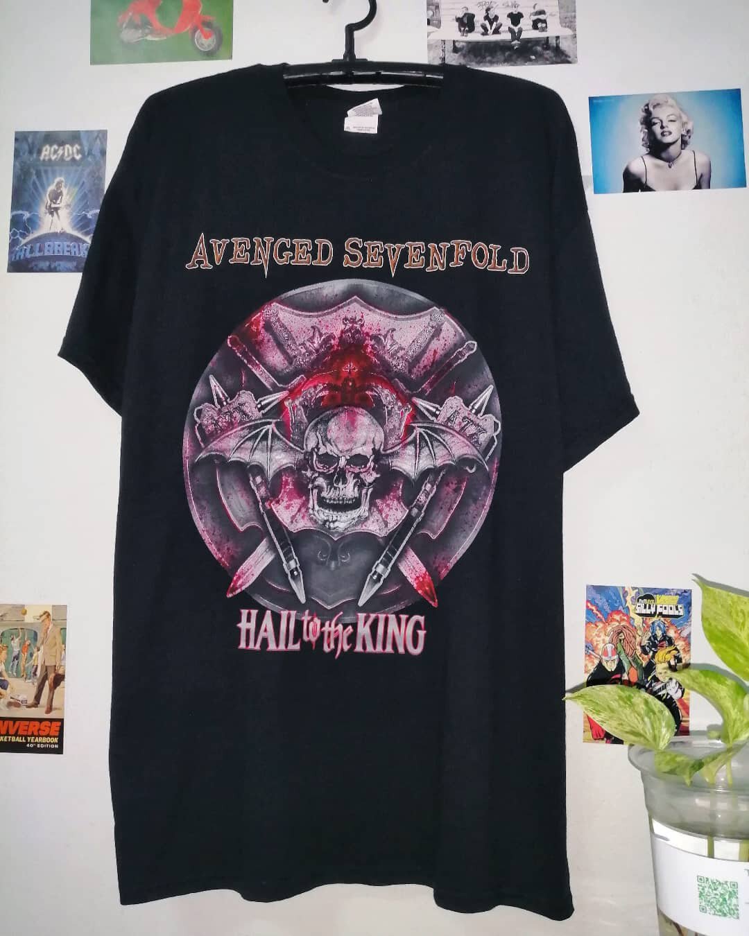 美式古着vintage Avenged Sevenfold七级炼狱暗黑复古宽松短袖T恤