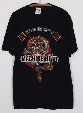 美式古着Vintag 重机车短袖T恤暗黑系大码Machine Head Year Of