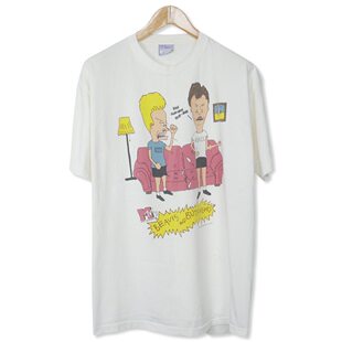 美式古着vintage Beavis and Butthead瘪四和大头蛋休闲宽松短袖