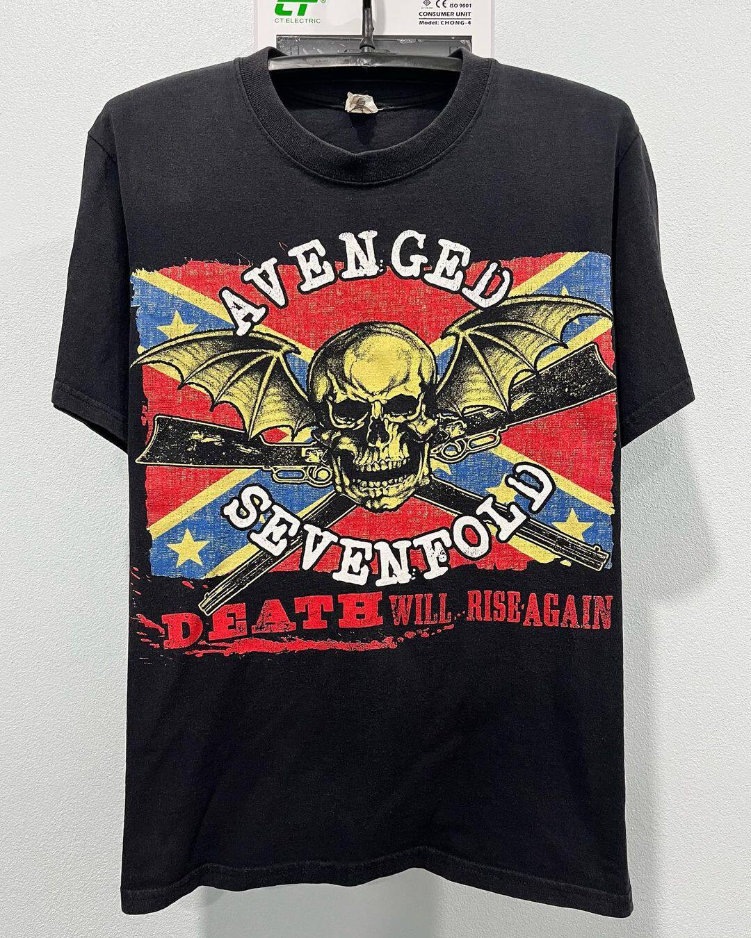 美式古着vintage Avenged Sevenfold七级炼狱​短袖高街T恤宽松