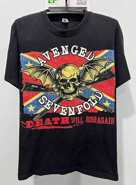 美式古着vintage Avenged Sevenfold七级炼狱​短袖高街T恤宽松
