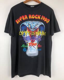 Super Rock Mannheim 1990 Setlists 美式古着Vintage短袖大码T恤
