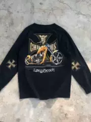 American Vintage Hip-Hop Retro Oversized Long-Sleeve T-Shirt, Super Cool High Street Fashion, Hip-Hop Street Style, Very Popular