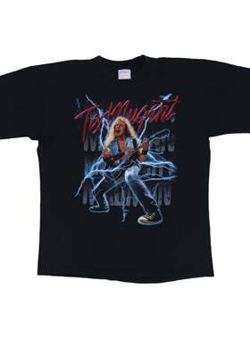 美式古着Vintage Ted Nugent Tour泰德纽金特旅游短袖创意T恤宽松