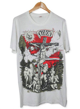 美式古着vintage Ozzy Osbourne奥齐奥斯本摇滚重金属短袖T恤tee