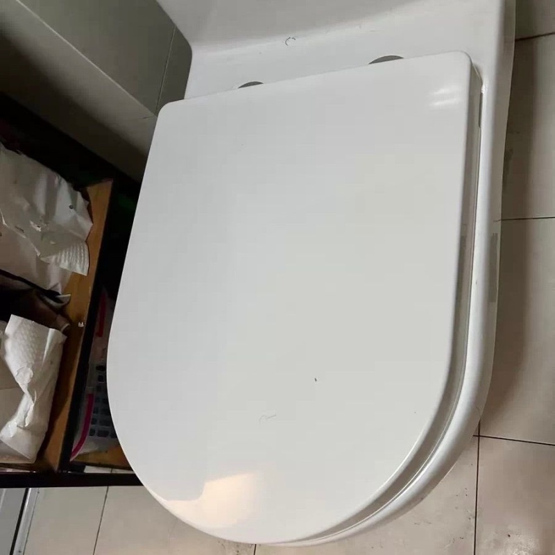 缓降坐圈盖快拆厕所坐便器通用家用座圈盖马桶圈U型配件老式盖板