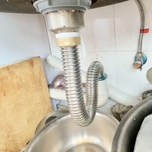 排水管洗脸盆加长下水器下水管配件41mm厨房不锈钢接口洗手池
