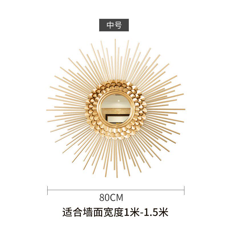 美式背景墙造型挂饰欧式太阳挂钟装饰壁挂餐厅墙面铁艺装饰镜背景在类目 家居饰品, 壁饰中 - 来自Buy2taobao.com提供专业的淘宝代购服务