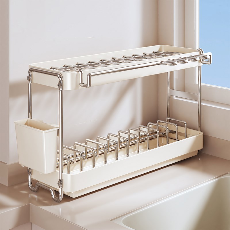 厨房碗碟b收纳架台面家用多功能放碗盘碗筷碗架小型置物架沥水架