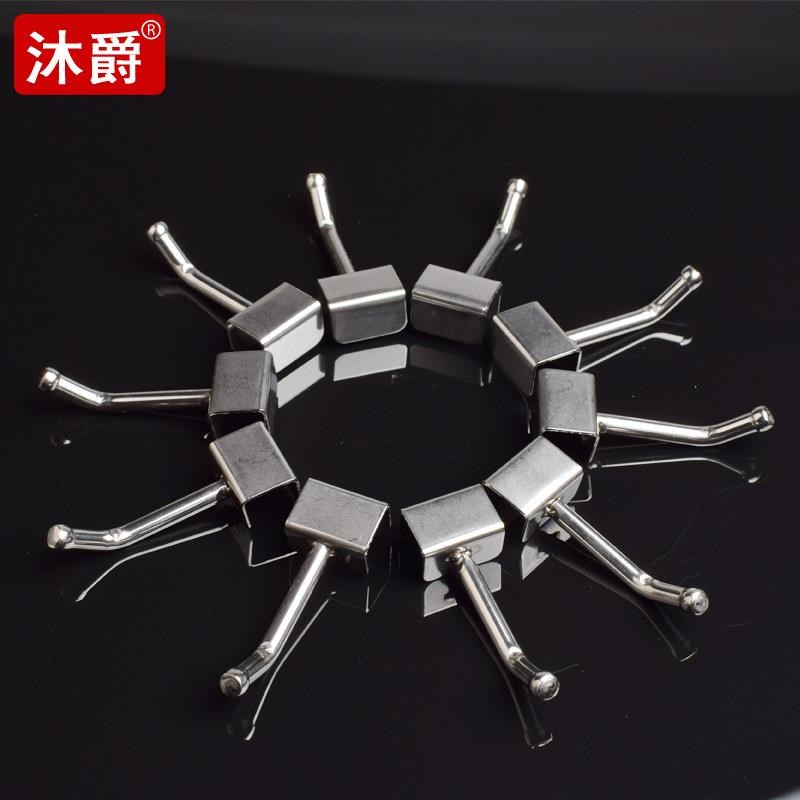 厨房不锈钢锅铲卡勾置物架配件方管挂钩1cm 刀架管座砧Z板架小卡