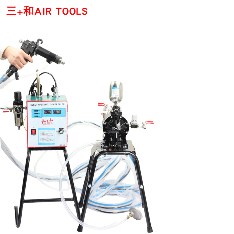 原装三和液体静电喷枪气动自动喷漆枪手P动汽车喷油枪发生器