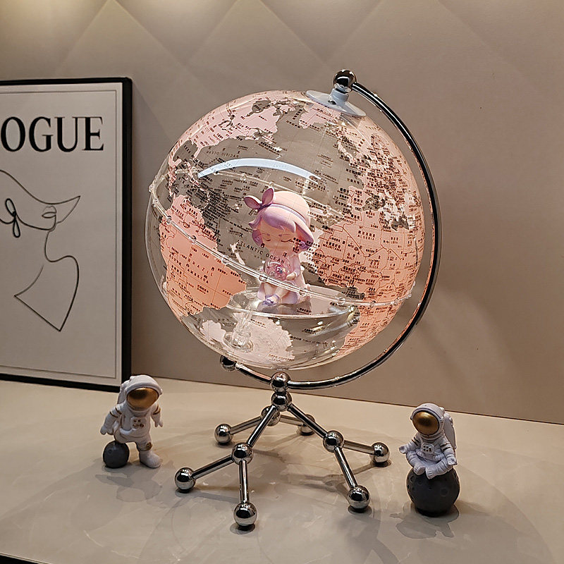 地球仪摆件轻奢高档高级感送女生的礼物1K0岁女孩生日礼物男孩手