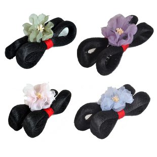 汉服头饰抓夹假发包明制发型可爱少女古风配饰一体式懒人发饰