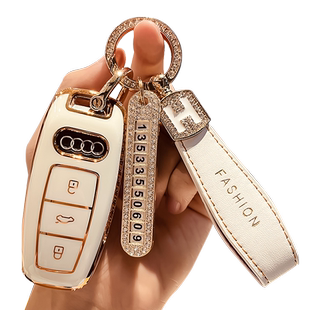奥迪新a6l钥匙套a4l/a3/q5l/q7/q8/q3/q2l/a5/a8l/tt壳高档女包扣
