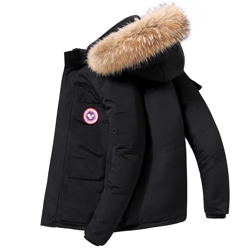 加拿大羽绒服男中长款2021新款爆款潮流宽松潮鹅情侣工装外套