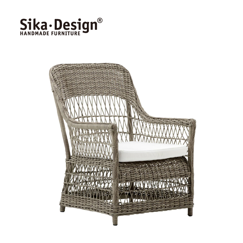 丹麦藤编户外法式风ins餐椅