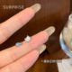 Surprise 999纯银猫咪爱鱼耳钉女养耳洞睡觉免摘独特个性 耳骨钉