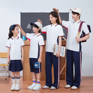 吉安校服小学生夏季速干短袖短裤套装长袖冰感薄长裤纯棉男女统一