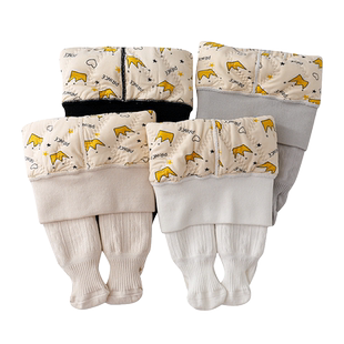 男女童蚕丝特厚打底裤东北零下小童婴儿冬季加绒加厚连裤袜保暖裤