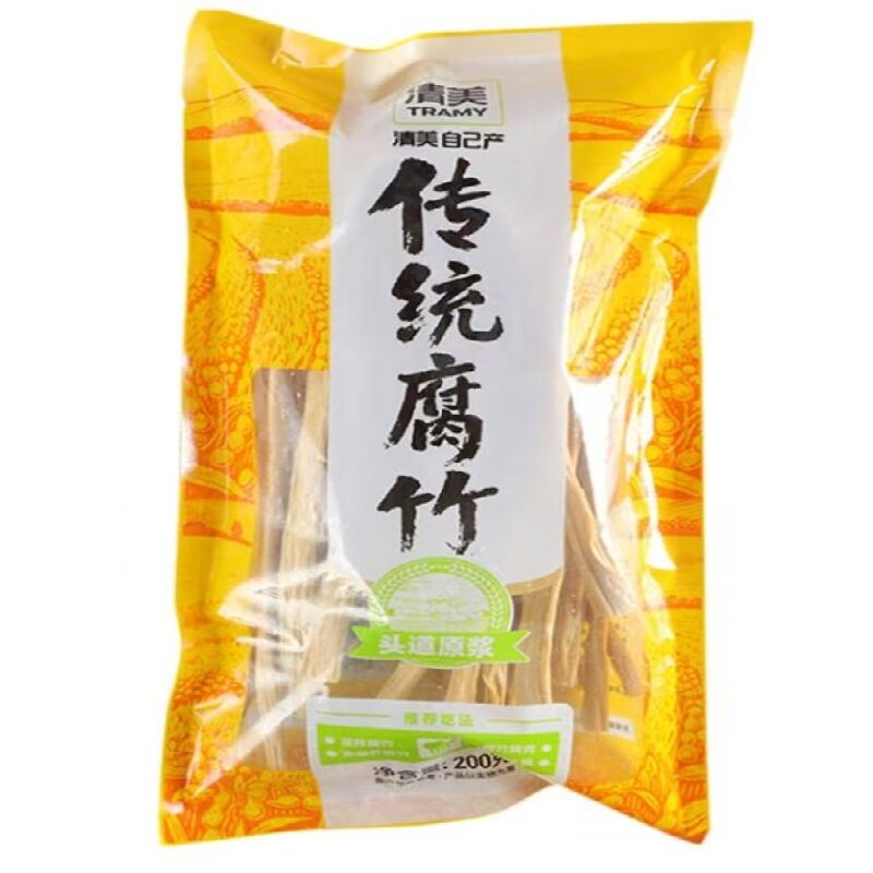 上海清美传统腐竹200克非转基因大豆纯手工制作凉拌菜火锅包邮