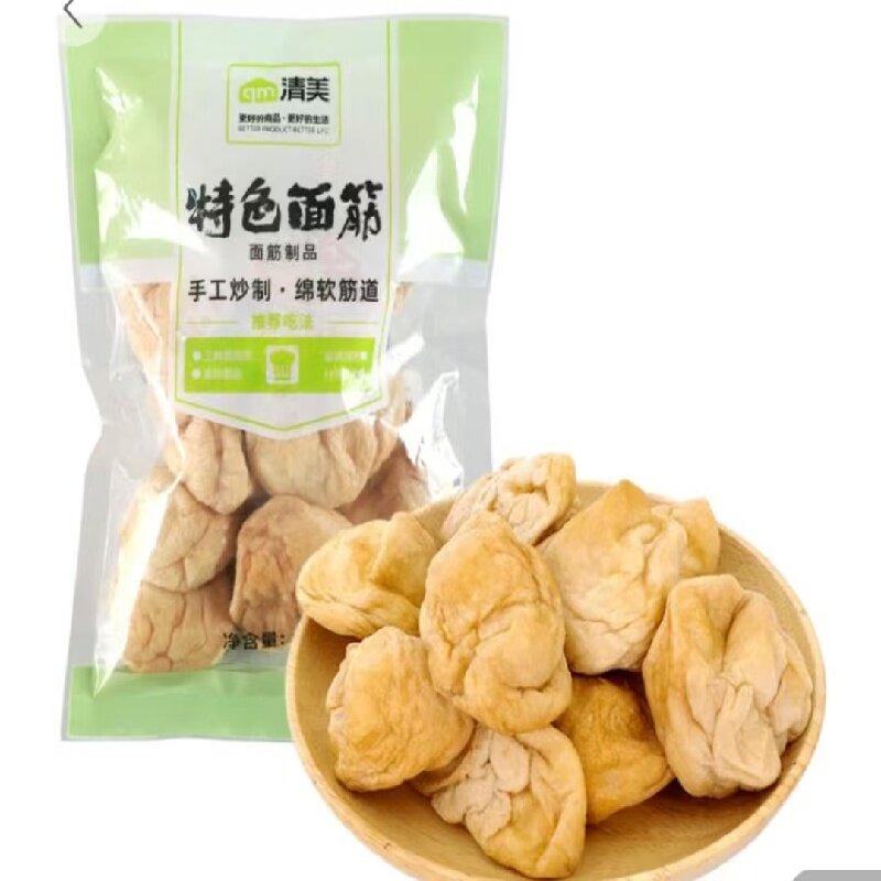 上海清美特色面筋100克豆制品面筋制品素食炒菜烧汤