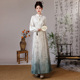 印花马面裙两件套 明制汉服马面裙女改良国风衬衫 将进酒 新中式